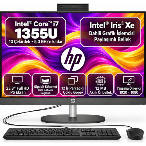 Proone 240 G10 8T2W8ES S5 Intel Core I7-1355U 24GB 1tb SSD 23.8" Fhd Windows 11 Pro All In One Bilgisayar