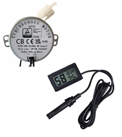 50 Tyz 10/12 Rpm Kuluçka Motoru Viyol Çevirme Nem Ölçer