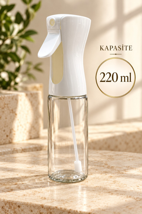 OLEA 220 ml Cam Sprey Yağlık – Tetikli Zeytinyağı Püskürtücü