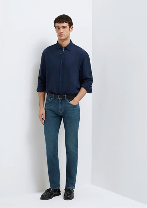 MARCUS Mid Cooper Blue Mavi Pro Denim Erkek Kot Pantolon M00351A1735