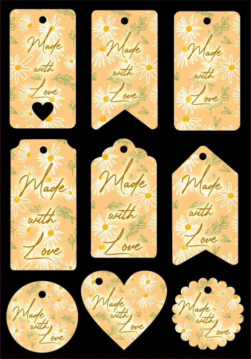Made With Love Yazılı Kart Seti
