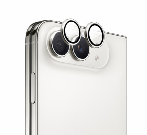 İphone Duo Uyumlu Sapphire One By One Alüminyum Safir Kamera Lens Koruyucu Gümüş