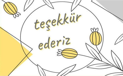Teşekkür Kartı (5,5x8,5)100 Adet
