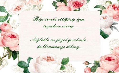 Teşekkür Kartı (5,5x8,5)100 Adet