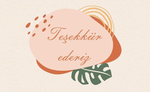 Teşekkür Kartı 5,5x5,5 cm 100 Adet