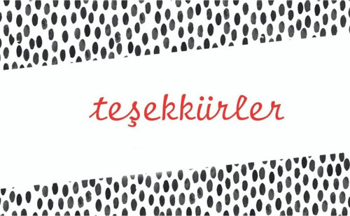 Teşekkür Kartı 5,5x8,5 100 Adet