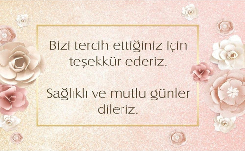 Teşekkür Kartı 5,5x8,5 100 Adet