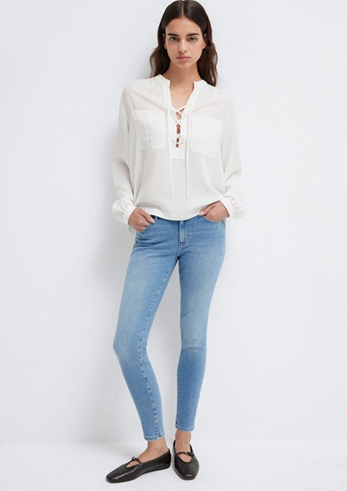 TESS Lt Brushed Gold Premium Denim Kadın Kot Pantolon M100328-A1550