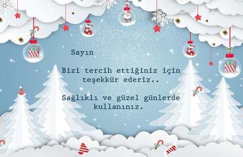 Teşekkür Kartı (5,5x8,5 Cm 100 Adet)