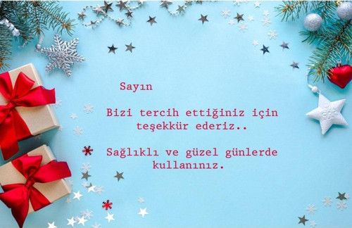 Teşekkür Kartı (5,5x8,5 Cm 100 Adet)