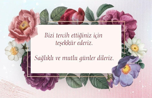 Teşekkür Kartı (5,5X8,5 CM)100 Adet