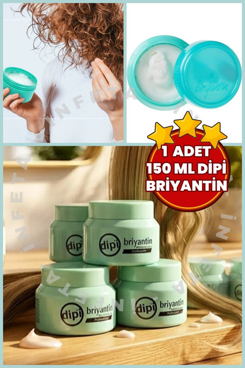 150 Ml 1 Adet Dipi Briyantin Saç Şekillendirici Yumuşatıcı Ve Parlaklık Verici Krem