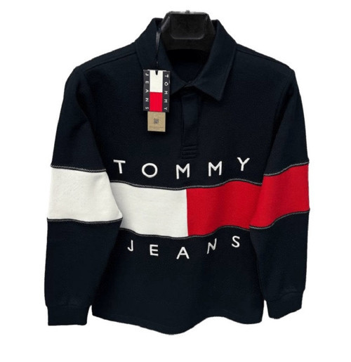 Hilfiger Dik Yaka Yarım Fermuarlı Sweatshirt