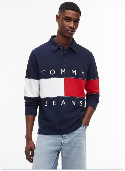 Hilfiger Dik Yaka Yarım Fermuarlı Sweatshirt