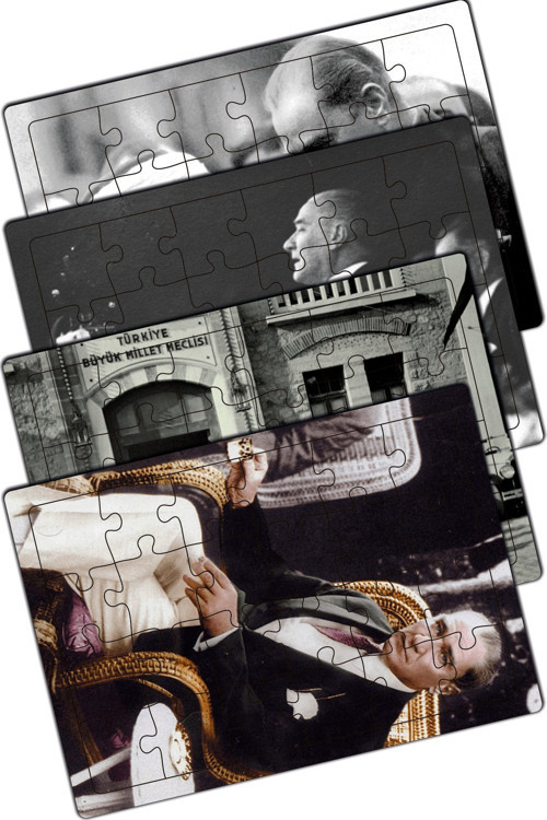 Ahşap Ataturk 4’Lü Set Eğitici-Öğretici Yapboz