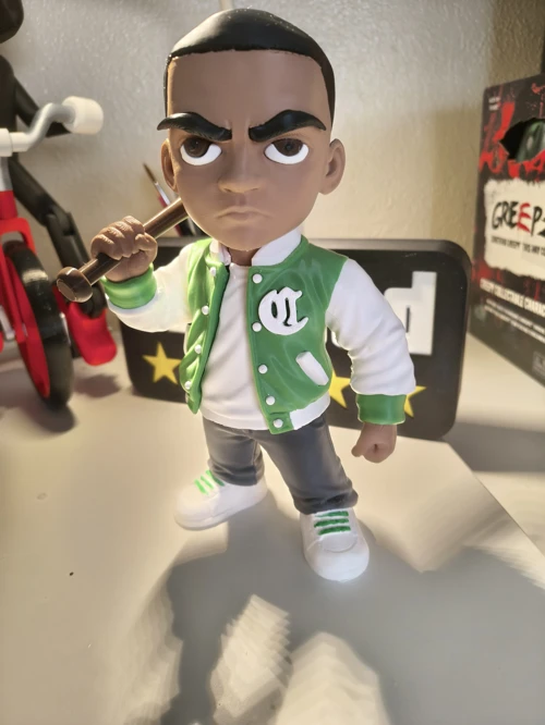 GTA 5 Franklin Chibi Figür - Yeşil Kolej Ceketli Gamer Masa Aksesuarı