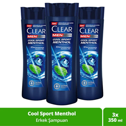 Men Şampuan Cool Sport Menthol 350 ml x 3 Adet