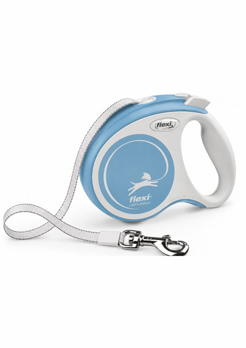Comfort Plus Açık Mavi Small Şerit Köpek Gezdirme Tasması 5 Metre