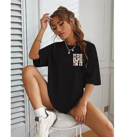 Bisiklet Yaka Baskılı T-shirt - Siyah