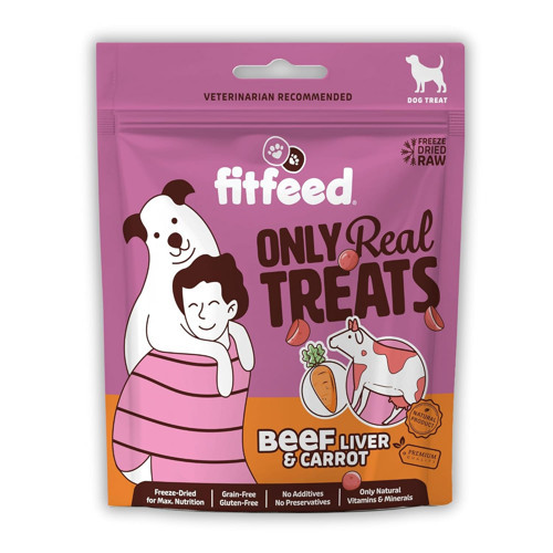 Freeze-Dried Çiğ Dana Ciğer Havuç Köpek Ödül Maması 40g