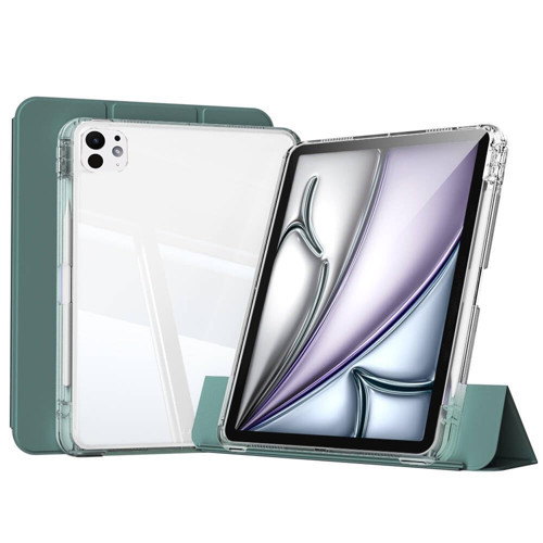 iPad Pro 11inç M4/M5 ile uyumlu Kılıf Kalem Bölmeli Şeffaf Ayrılabilir Case 2024/2025