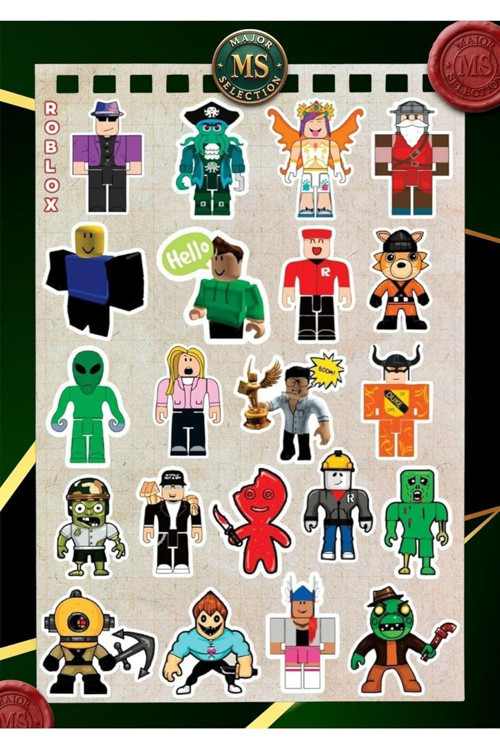 Roblox Sticker Etiket 21'Li Paket Laptop Telefon Tablet Bullet Journal Etiket