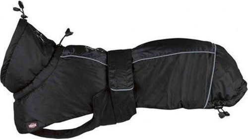 Köpek Paltosu Gri/Siyah Small 40 Cm