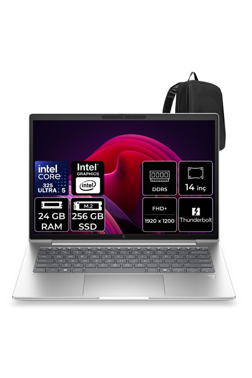Elitebook 6 G2İ Intel Core Ultra 5 325 24Gb Ram 256Gb Ssd 14" Wuxga (1920X1200) Ips Freedos C6Sl1Avp313 Taşınabilir Bilgisayar + Per4 Çanta