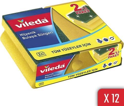 Hijyenik Oluklu 2'li Bulasik Süngeri 12'li Paket