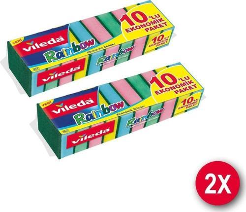 Rainbow 10'lu Bulasik Süngeri 2'li Paket