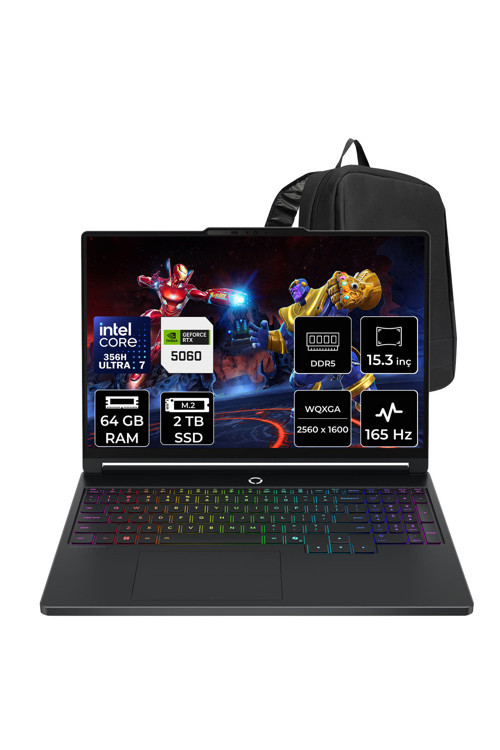 Legion 5 15Iph11 Intel Core Ultra 7 356H Rtx 5060 8Gb 115W 64Gb Ram 2Tb Ssd 15.3" Wqxga (2560X1600) Oled 165Hz Freedos 83Rw0004Trp340 Gaming Laptop + Per4 Çanta