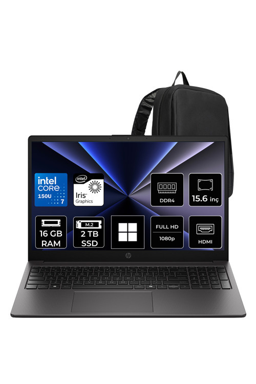 250R G10 Intel Core 7 150U 16Gb Ram 2Tb Ssd 15.6" Fhd (1920X1080) Ips 60Hz Win11 Home D80Htetp316 Notebook + Per4 Çanta