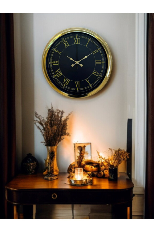 Luxury Gold 40 cm Metal Duvar Saati