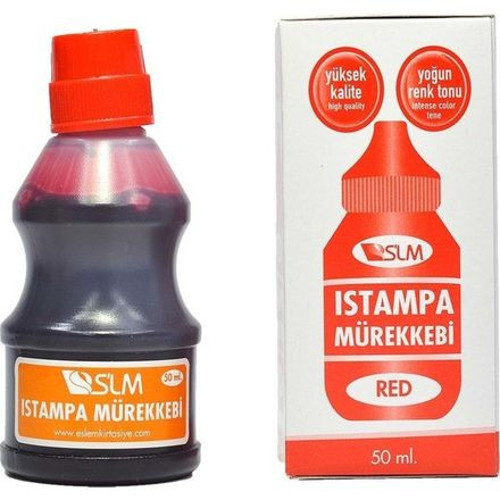 50 Ml Kırmızı Istampa Ve Kaşe Mürekkebi - 2'Li Paket