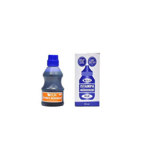 50 Ml Mavi Istampa Ve Kaşe Mürekkebi - 10'Lu Kutu
