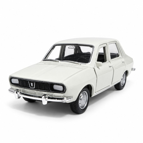 43827 Renault 12 Beyaz 1:36 Metal Die-Cast Çek-Bırak Model Araba – 11,5 cm