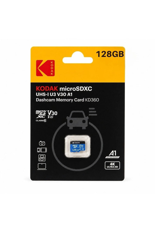 128GB UHS-I U3/V30/A1 Araç Kamerası İçin Micro SD Kart KD360