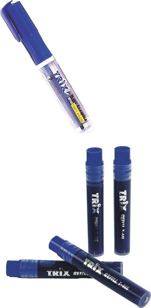 Tahta Kalemi Kartuşu 4 Adet +Kalemi Mavi