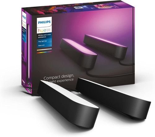 Play Pack Ambiance Beyaz ve Renkli, Siyah, 2.6.6W Paket Kiti, Alexa, Google Assistant ve Homekit ile çalışır - 25.000 Saat Ampul Kullanım Ömrü