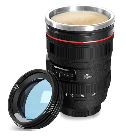 Objektif Kupa Lens Kupa Kahve Ve Çay İçin Termos Kupa Fotoğraf Tutkunları İçin Dekoratif Hediy