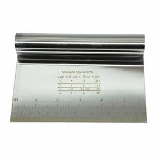 Metal Krom Hamur Kesici ve Kazıyıcı, 12x20 cm, Paslanmaz Çelik Malzeme, Profesyonel Mutfak Aracı