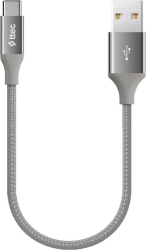 30Cm Süper Hızlı Type C Şarj ve Data Kablosu, Örgü Kopmaz Halat Type C Kablo, Powerbank Şarj Kablosu
