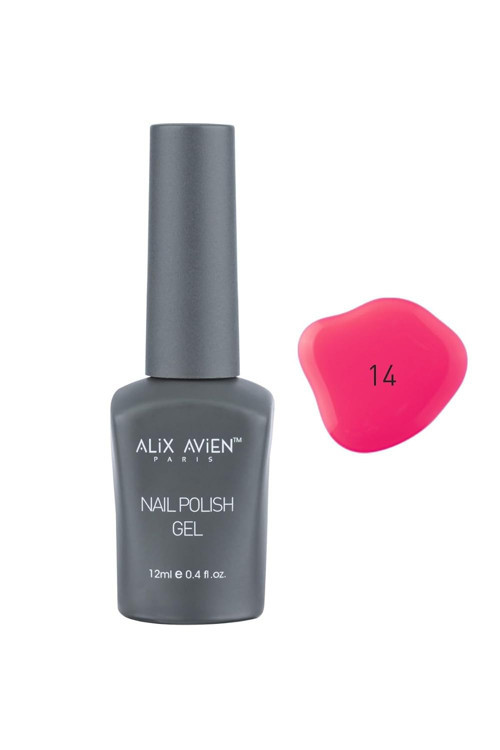 ALIX AVIEN Uv Kalıcı Neon Pembe Jel Oje 14 - Gel Polish - 12 ml