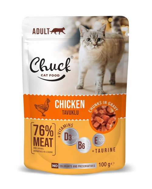 Pouches, Yetişkin, Tavuklu 100 Gr x 24 adet