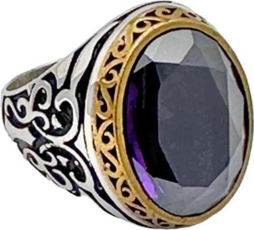 Onyx Taşlı Elişi Figürlü Erkek Yüzüğü 210040483G21Y