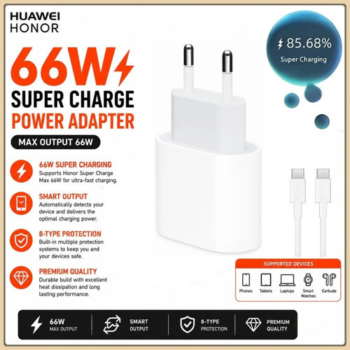 HUAWEI Honor Magic V2  Supercharge 66w 6A Type C 100 cm Kablo 6A Cep Telefonu Şarj Cihazı