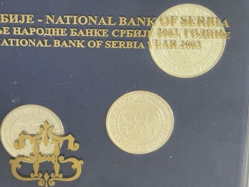 Sirbistan 2003 National Bank Of Serbia – 5 Parçali Dinar Para Seti – Sunum Kutusunda
