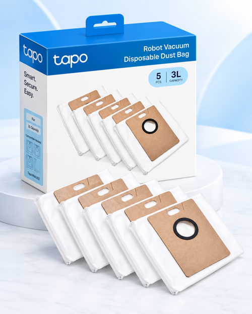 Tp-Link Tapo RVA202 - Tapo Robot Süpürge Tek Kullanımlık Toz Torbası (5 Adet), Tapo RV30 Max , Tapo