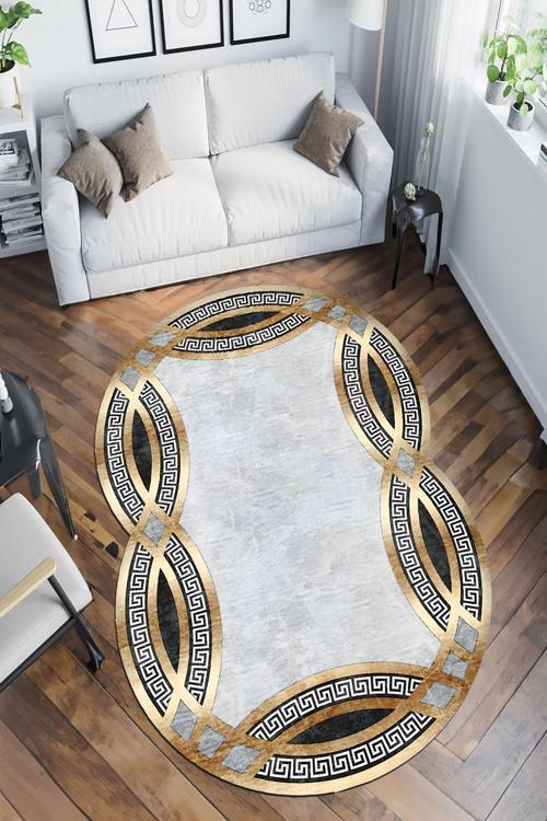Dekoratif Özel Tasarım Yıkanabilir, İnce, Kaymaz Tabanlı, Modern Halı