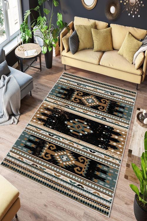 Dekoratif Özel Tasarım Yıkanabilir, İnce, Kaymaz Tabanlı, Modern Halı